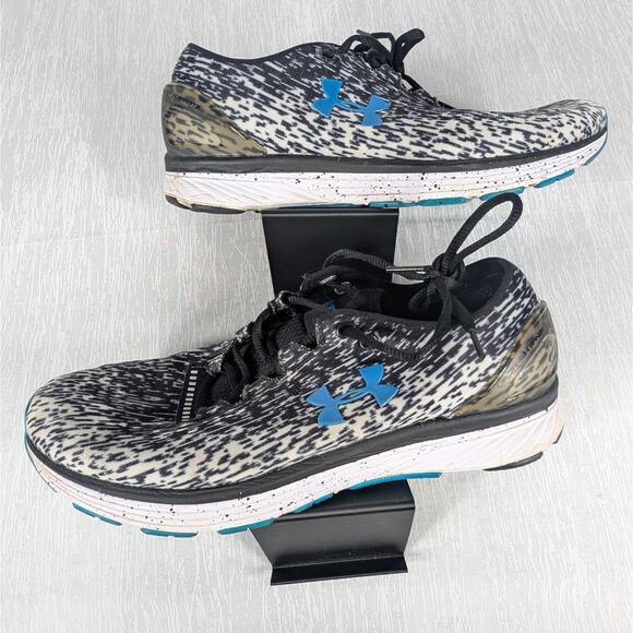 Under Armour Charged Bandit 3 Mens Size 9 Black and White 302119-002 main image 5
